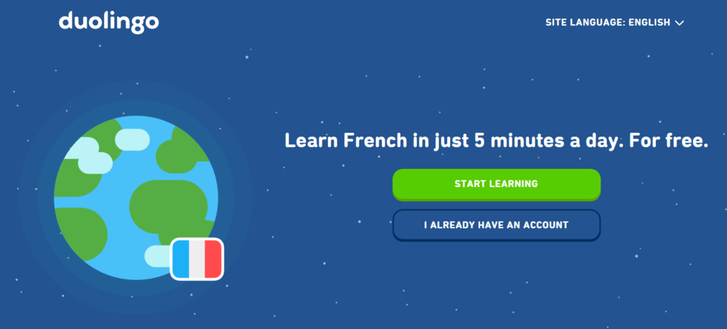learn French language with duolingo